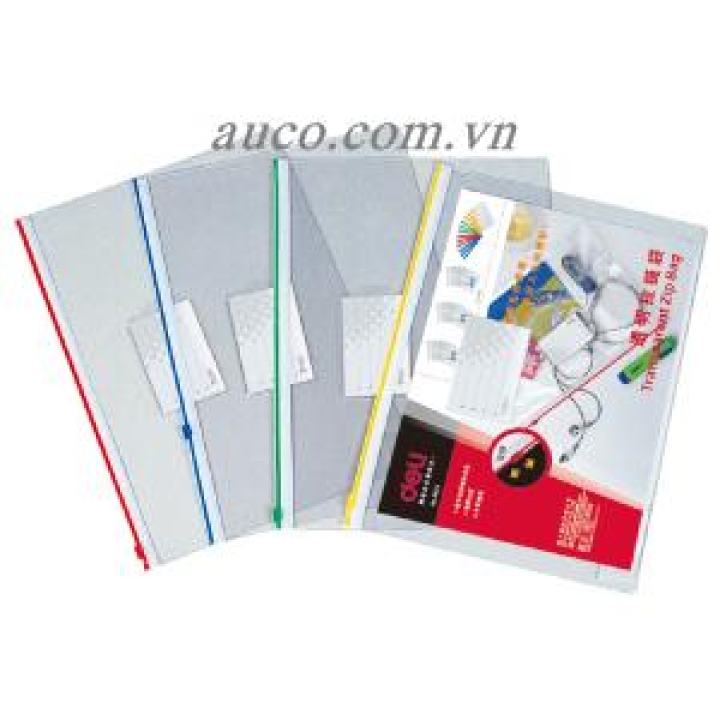 Túi clear A5 Deli  khoá kéo